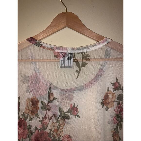 Vintage TMG New York sheer mesh floral top. Size 3X - Picture 9 of 10